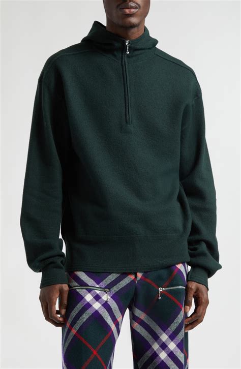 burberry london halfzip|Burberry Half Zip Brushed Wool Hoodie Sweater .